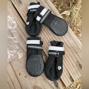 Doggy boots.  CUTE!  Waterproof Anti-Slip Reflective.  Size 4 - 2.2" x 2.7”